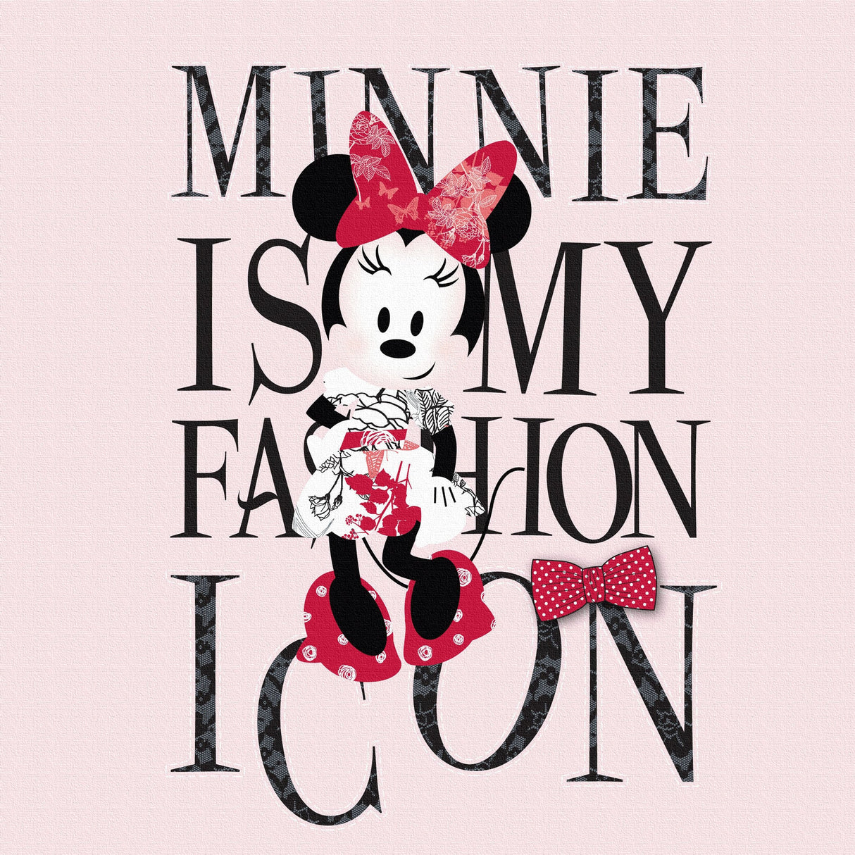 Minnie fabric panel Disney art dsn-0063