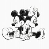 Mickey and Minnie art panel Disney goods dsn-0249