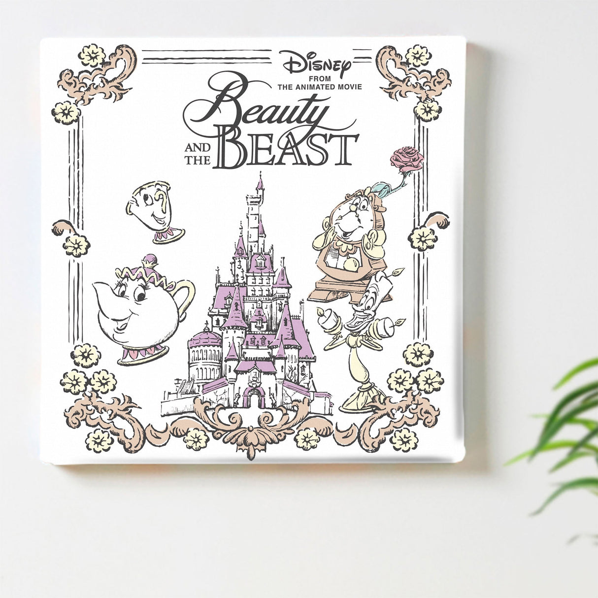 Beauty and the Beast art panel Interior goods Art Disney Beauty and the Beast dsn-0324