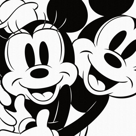 Mickey Mouse &amp; Minnie Mouse fabric panel interior goods art panel canvas dsny-1806-01