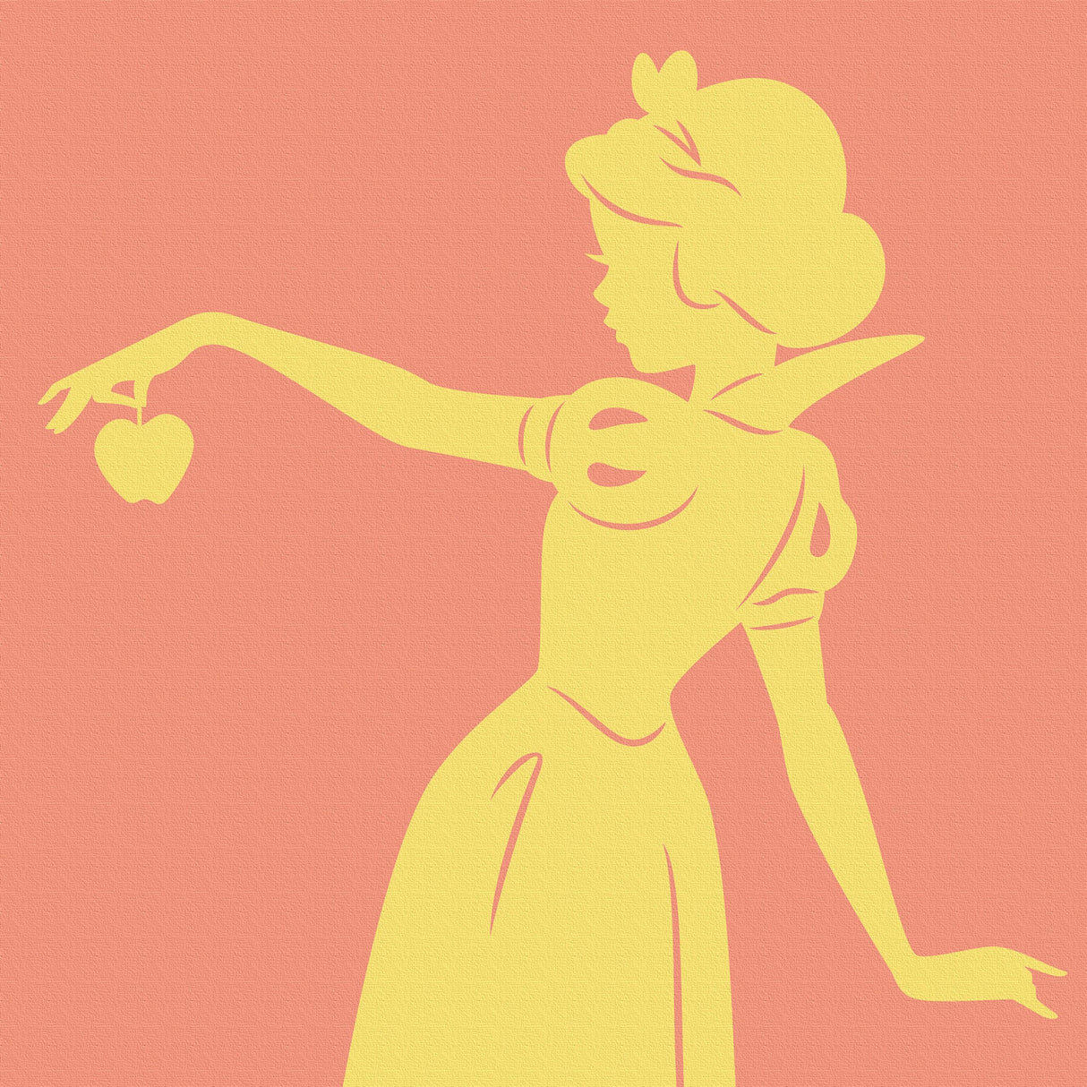 白雪姫のファブリックパネルセット インテリア雑貨 アートパネル キャンバス ディズニープリンセス オレンジ dsny-2011-12
