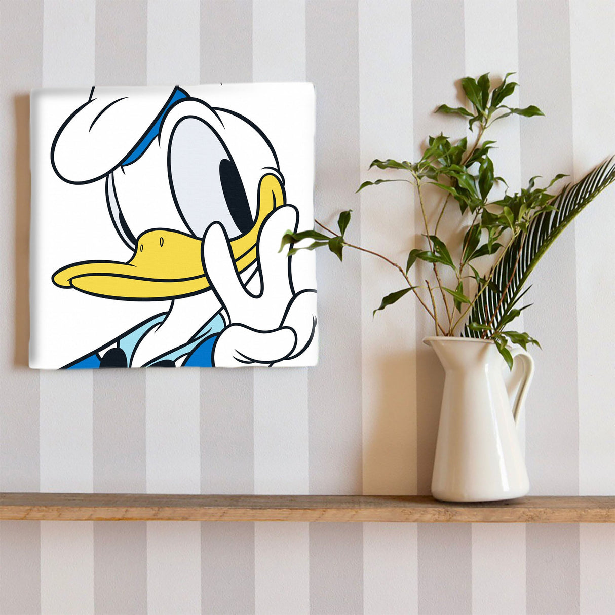 Donald Duck Fabric Panel Set Interior Goods Art Panel Canvas White dsny-2012-03