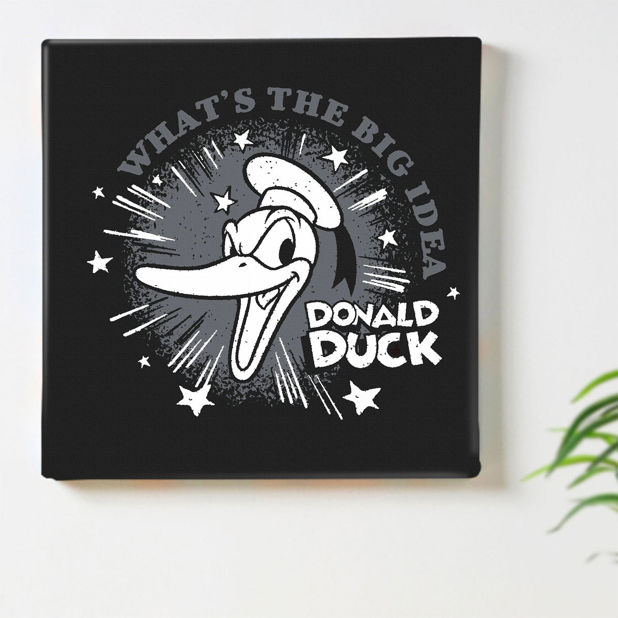 Donald Duck fabric board Interior goods Art panel Canvas Disney Monochrome dsny-2303-07