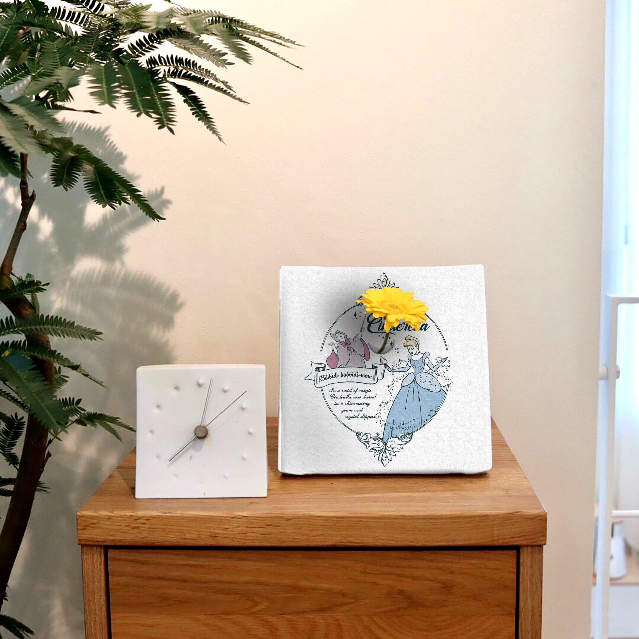 シンデレラのIKEBANA 20×20×2.7cm 一輪挿し 花瓶 ディズニー