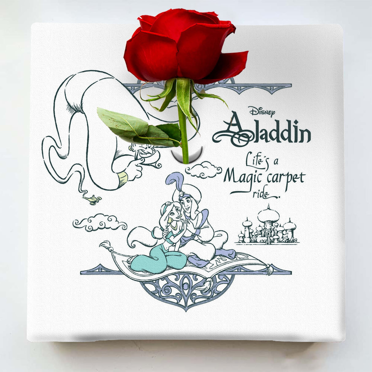 Aladdin's IKEBANA 20 x 20 x 2.7 cm Flower Vase Disney Princess Jasmine IKE-DSNY-2106-42