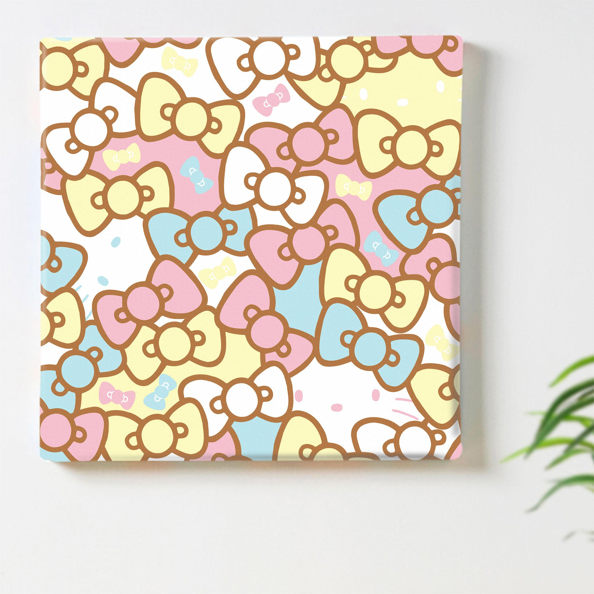 ハローキティ 猫 アートパネル日本製 kty-0015_30× 30_新品 キティちゃんのアートボード インテリア アート 雑貨 kty-0015