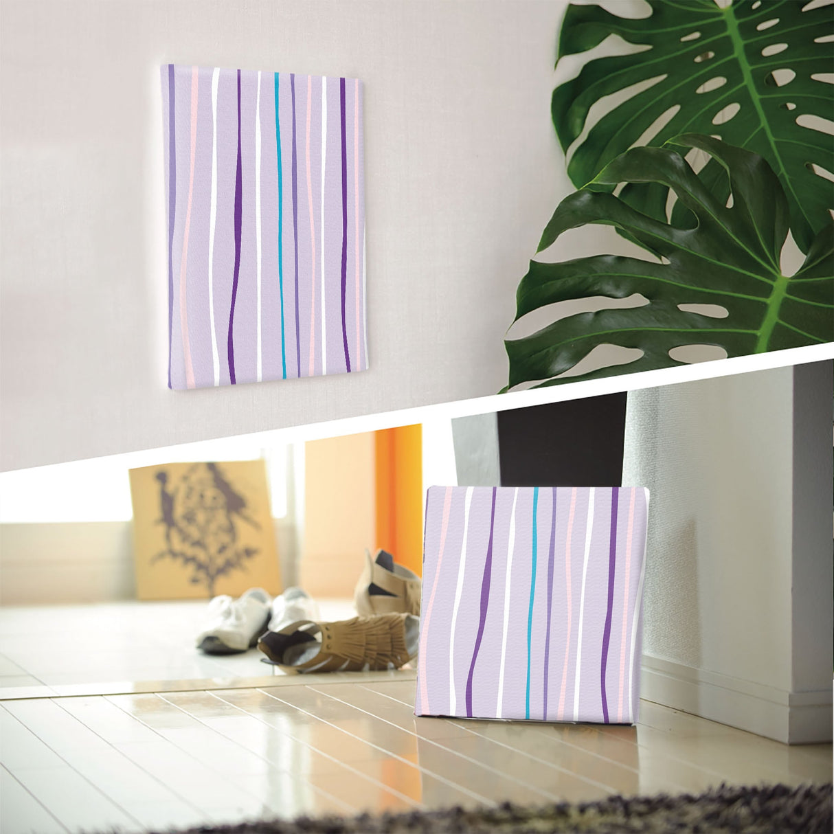 Stylish striped interior accessory wall art pat-0039