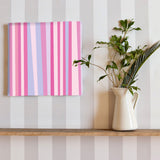 Stylish striped fabric panel interior art pat-0060