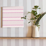 Stylish striped fabric panel photo wall hanging pat-0098