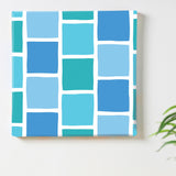 Blue tile motif interior accessory photo wall hanging pat-0116