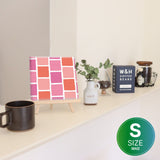 Pink tile motif interior accessories art miscellaneous goods pat-0118