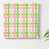 Checkered fabric panel wall art pat-0137, recommended for the living room