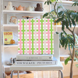 Checkered fabric panel wall art pat-0137, recommended for the living room