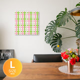 Checkered fabric panel wall art pat-0137, recommended for the living room