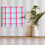 Checkered fabric panel wall decor for bedrooms pat-0139