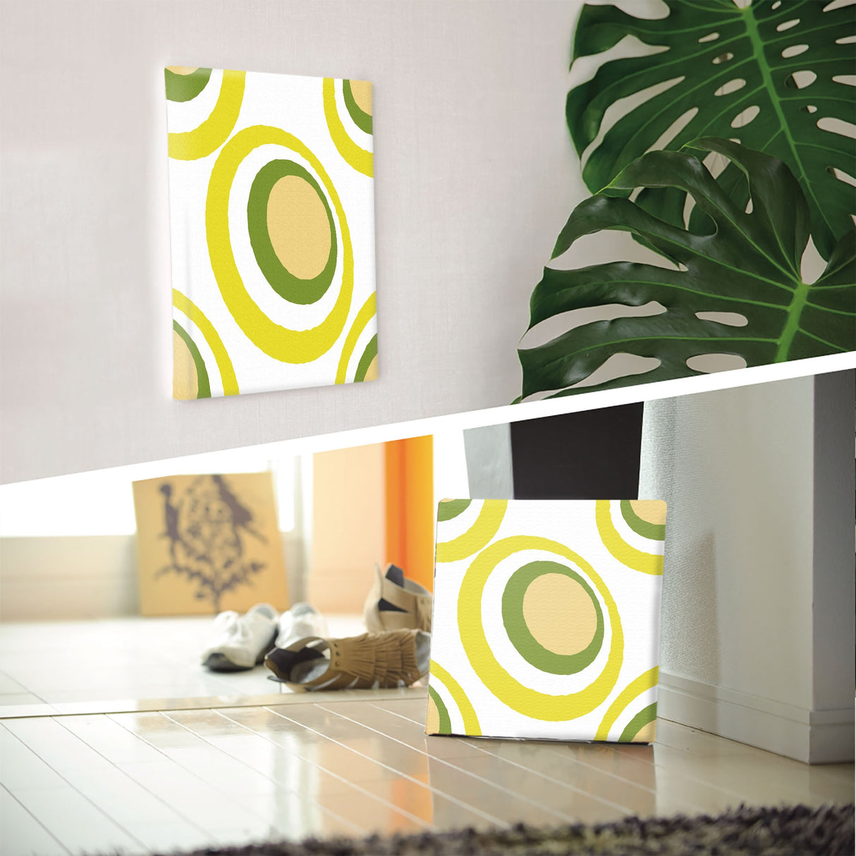 Modern design, yellow interior accessories photo art pat-0160