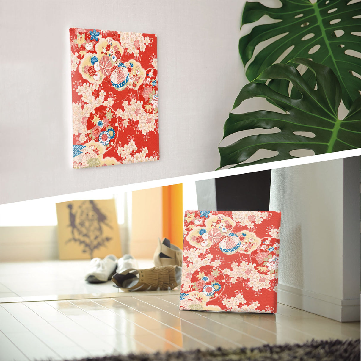 Kimono pattern art panel photo wall hanging pat-0189