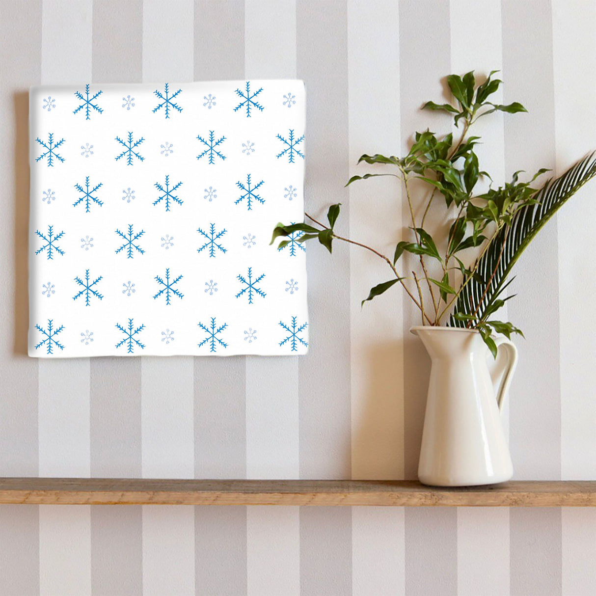 Scandinavian-style wall decor, interior goods, art, snowflakes, simple, pat-1702-017