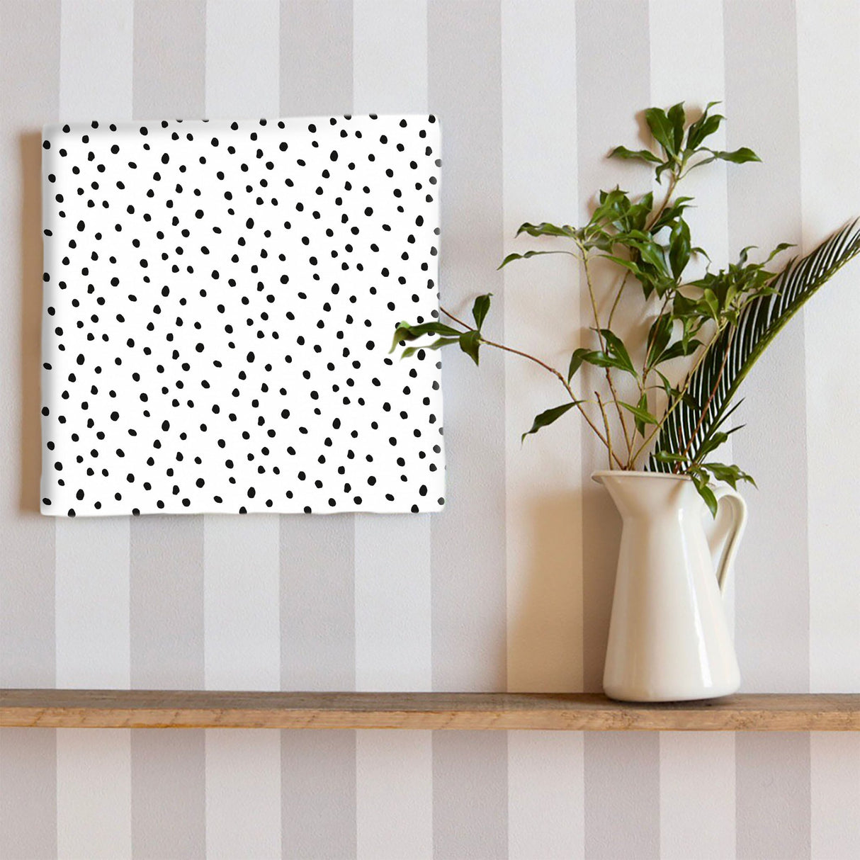 Polka dot wall decor interior goods art panel canvas patt-1803-042