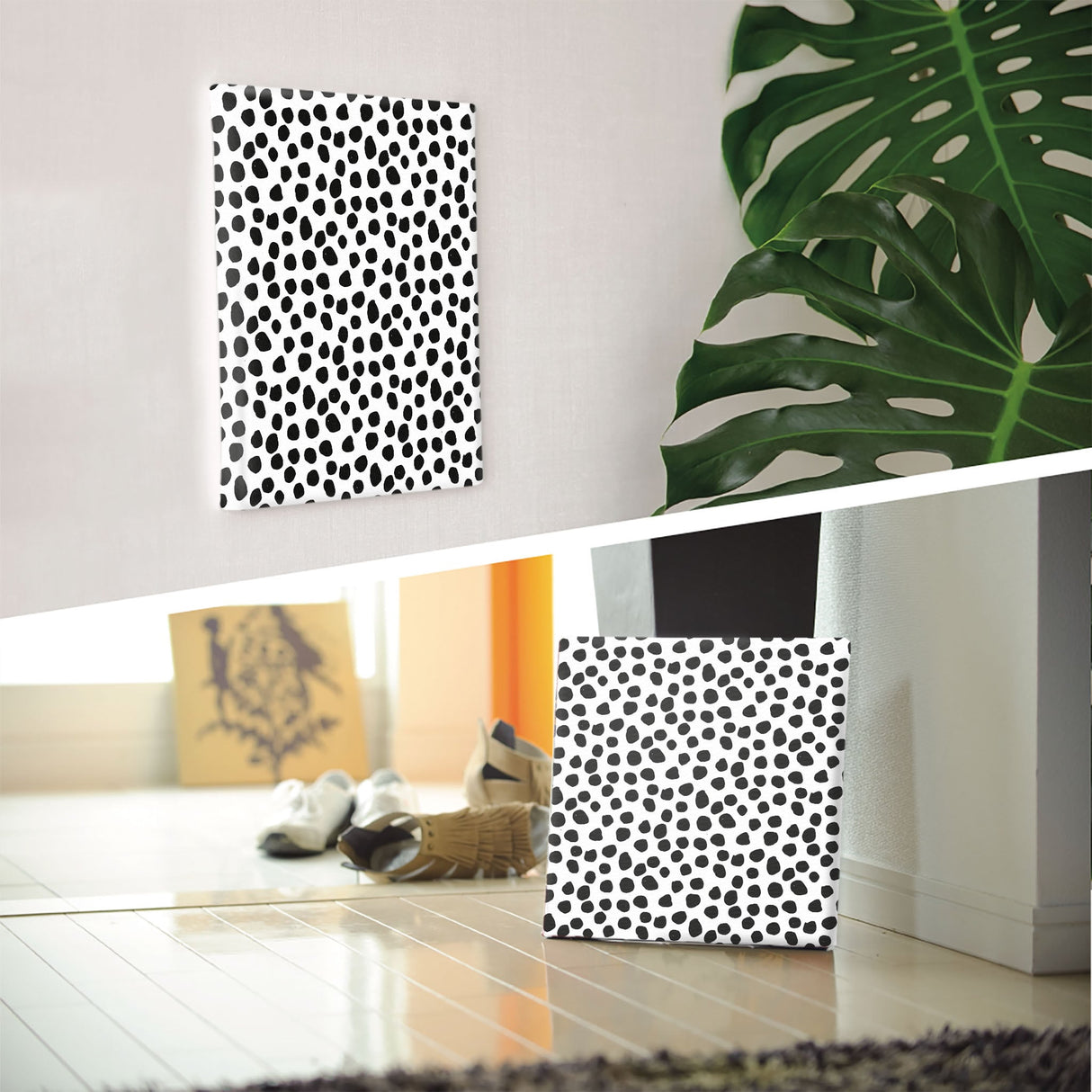 Dot pattern fabric panel Interior goods Art panel Canvas patt-1803-043