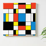 Geometric wall art, interior decoration, art panel, canvas, colorful, patt-2107-003