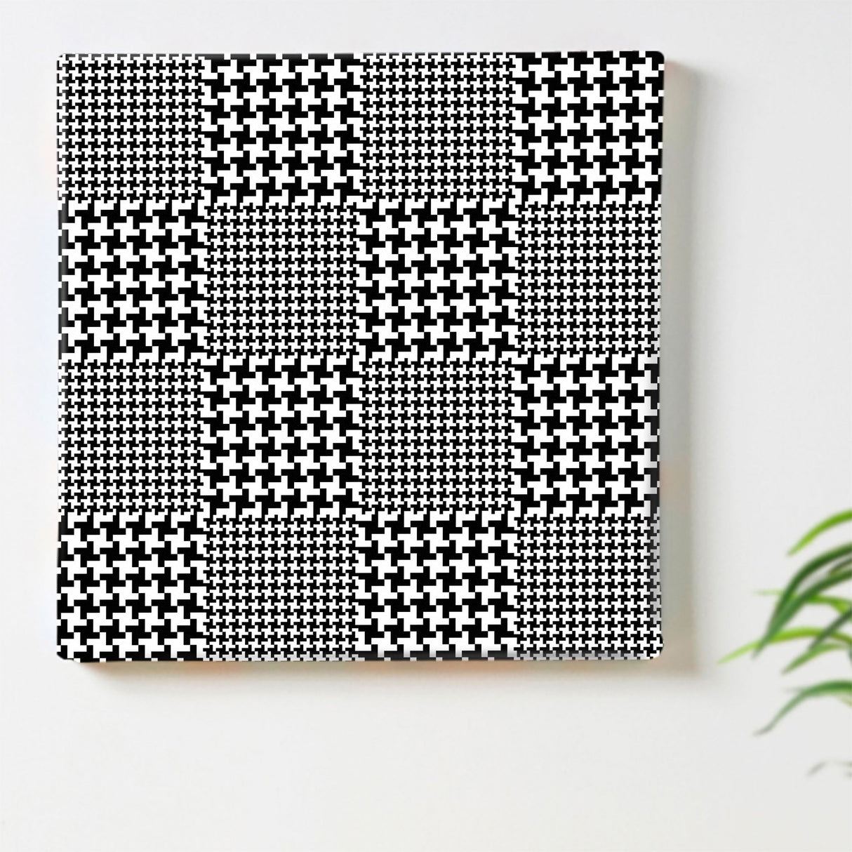 Houndstooth Wall Decor Interior Goods Art Panel Canvas Geometric Pattern patt-2112-001