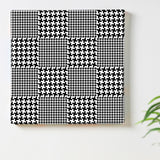 Houndstooth Wall Decor Interior Goods Art Panel Canvas Geometric Pattern patt-2112-001