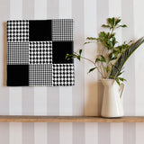 Houndstooth fabric panel Interior goods Art panel Canvas Geometric pattern patt-2112-002