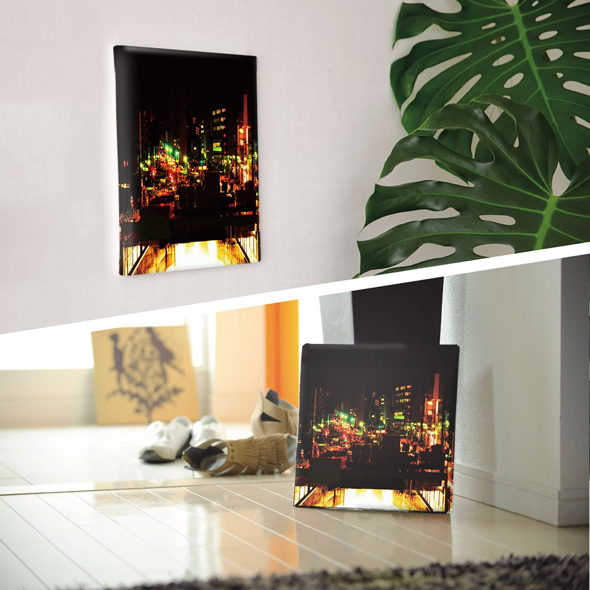 Art panel using night view photos Wall hanging art pho-0051