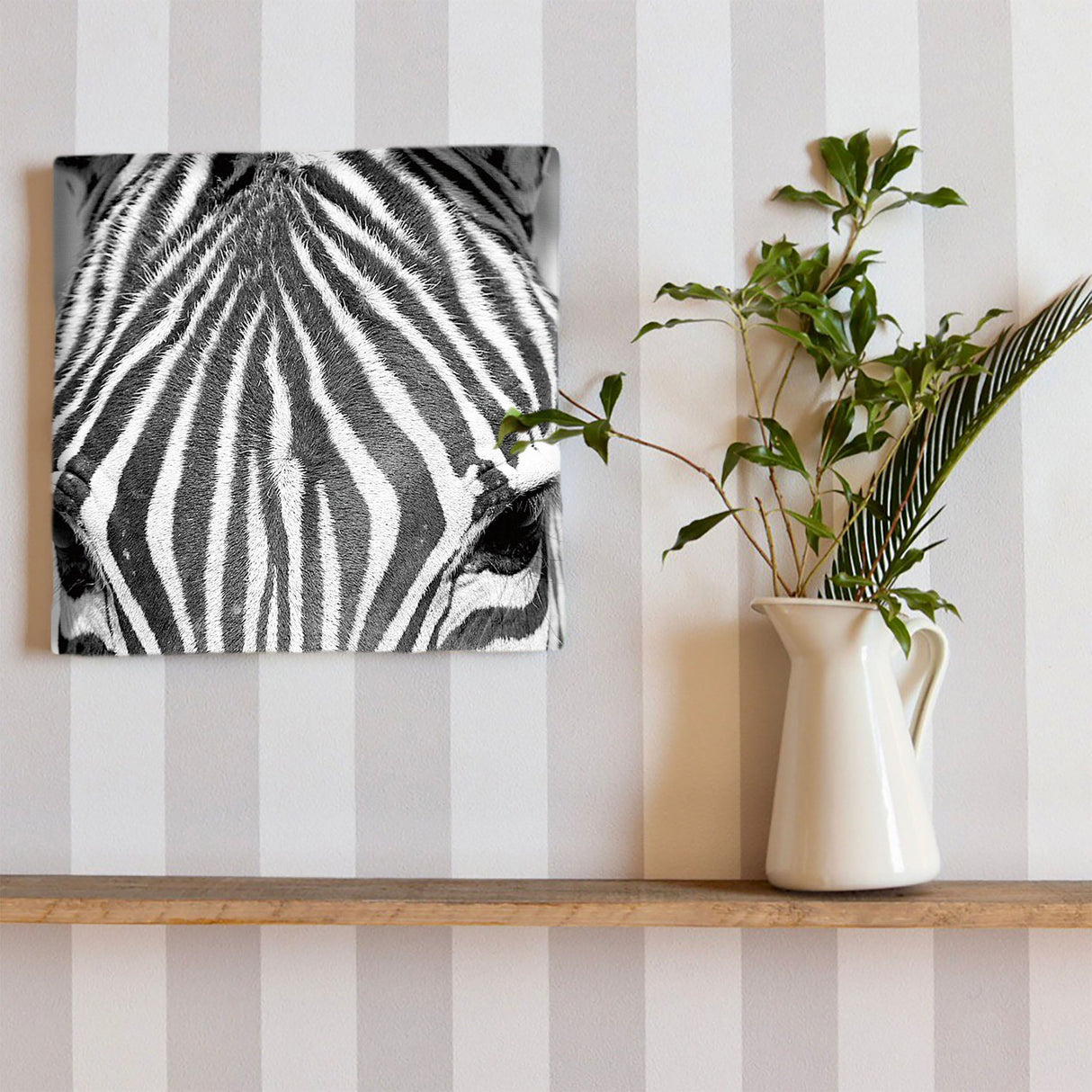 Zebra-themed fabric panel wall art pho-0060