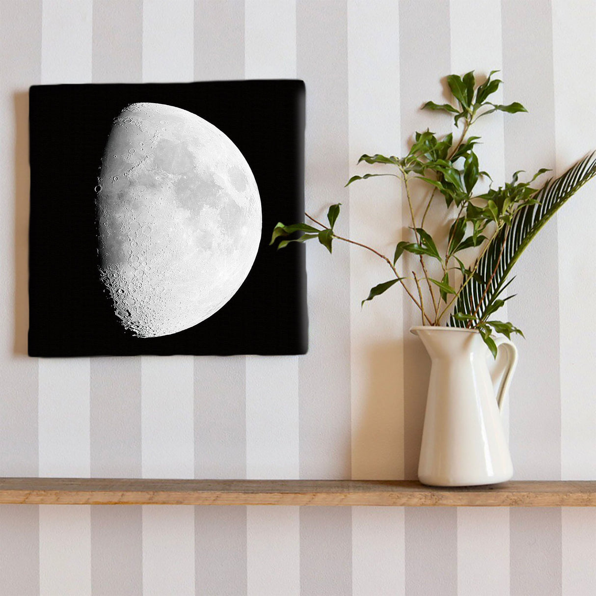 Fabric panel poster art with moon motif pho-0063