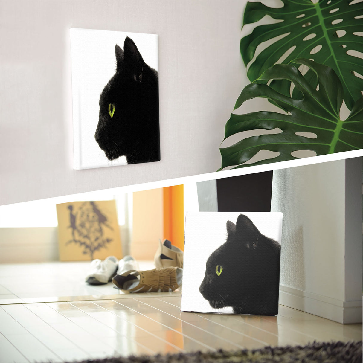 Black cat art board, accessories, interior