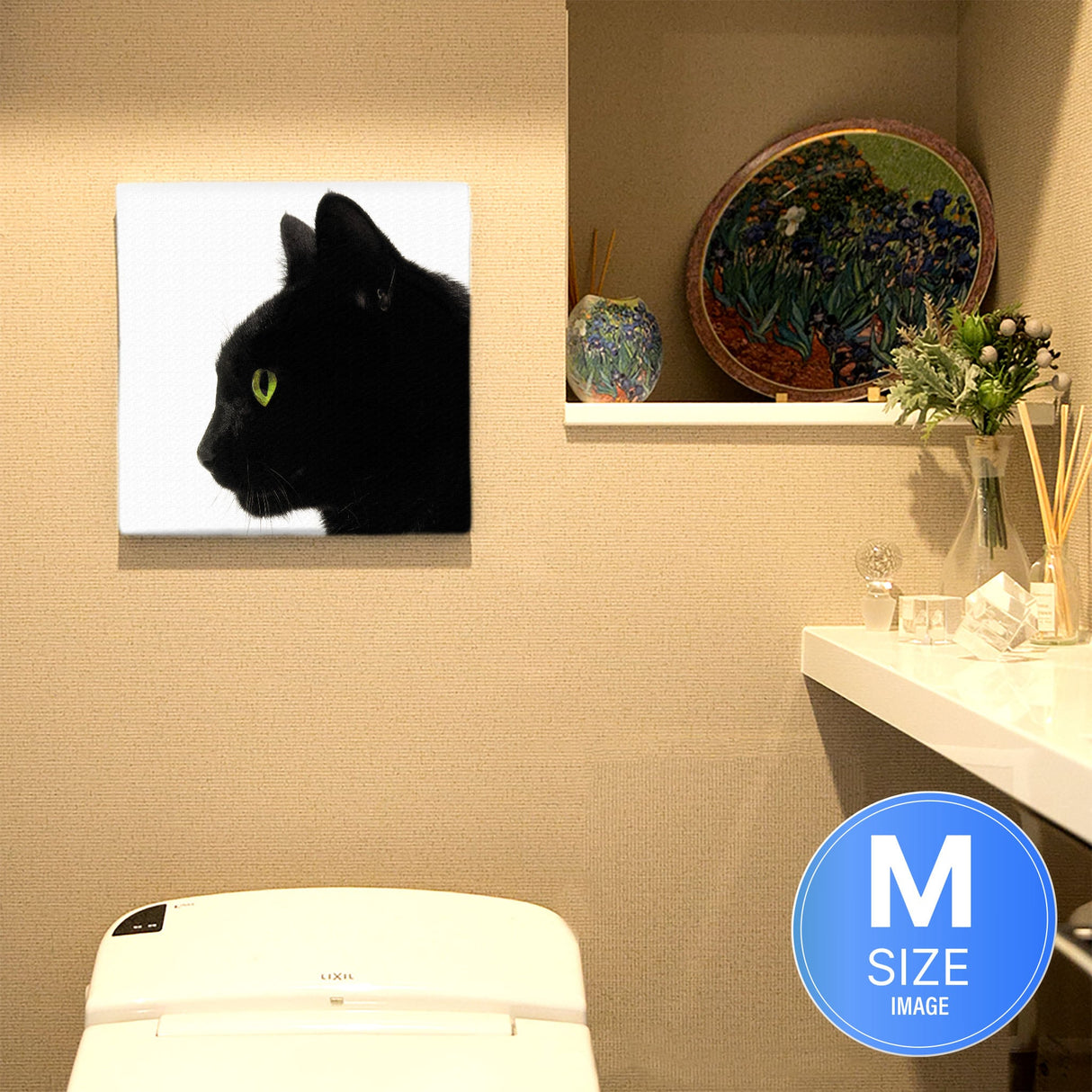 Black cat art board, accessories, interior