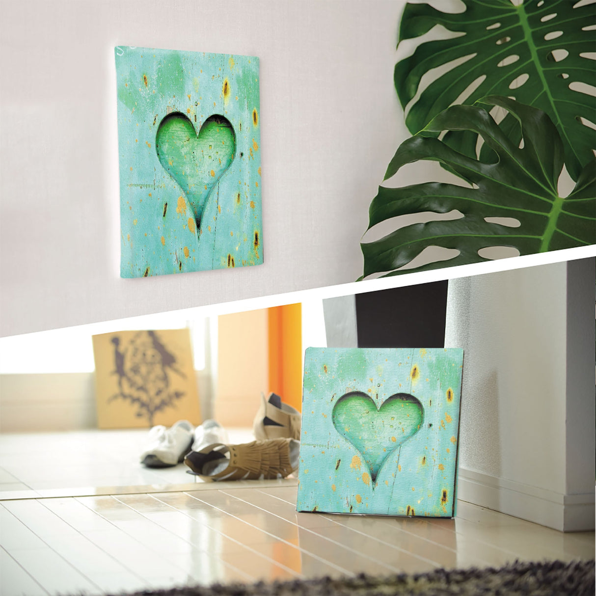 Heart Wall Decor Interior Goods Art Panel Canvas poht-1805-14