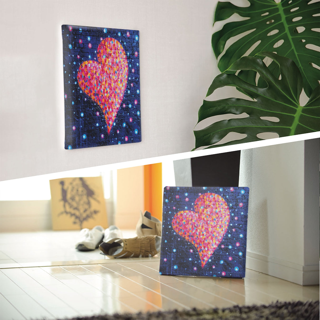 Heart Fabric Panel Interior Goods Art Panel Canvas poht-1805-26