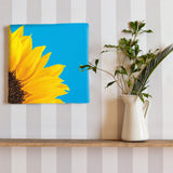 Flower Art Panel Interior Goods Art Panel Canvas Sunflower Blue poht-2205-07