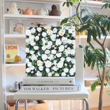 Flower Fabric Board Interior Goods Art Panel Canvas White poht-2205-10