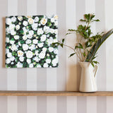 Flower Fabric Board Interior Goods Art Panel Canvas White poht-2205-10