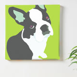 Dog motif, French bulldog interior accessory wall art pop-0030-grn