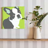 Dog motif, French bulldog interior accessory wall art pop-0030-grn