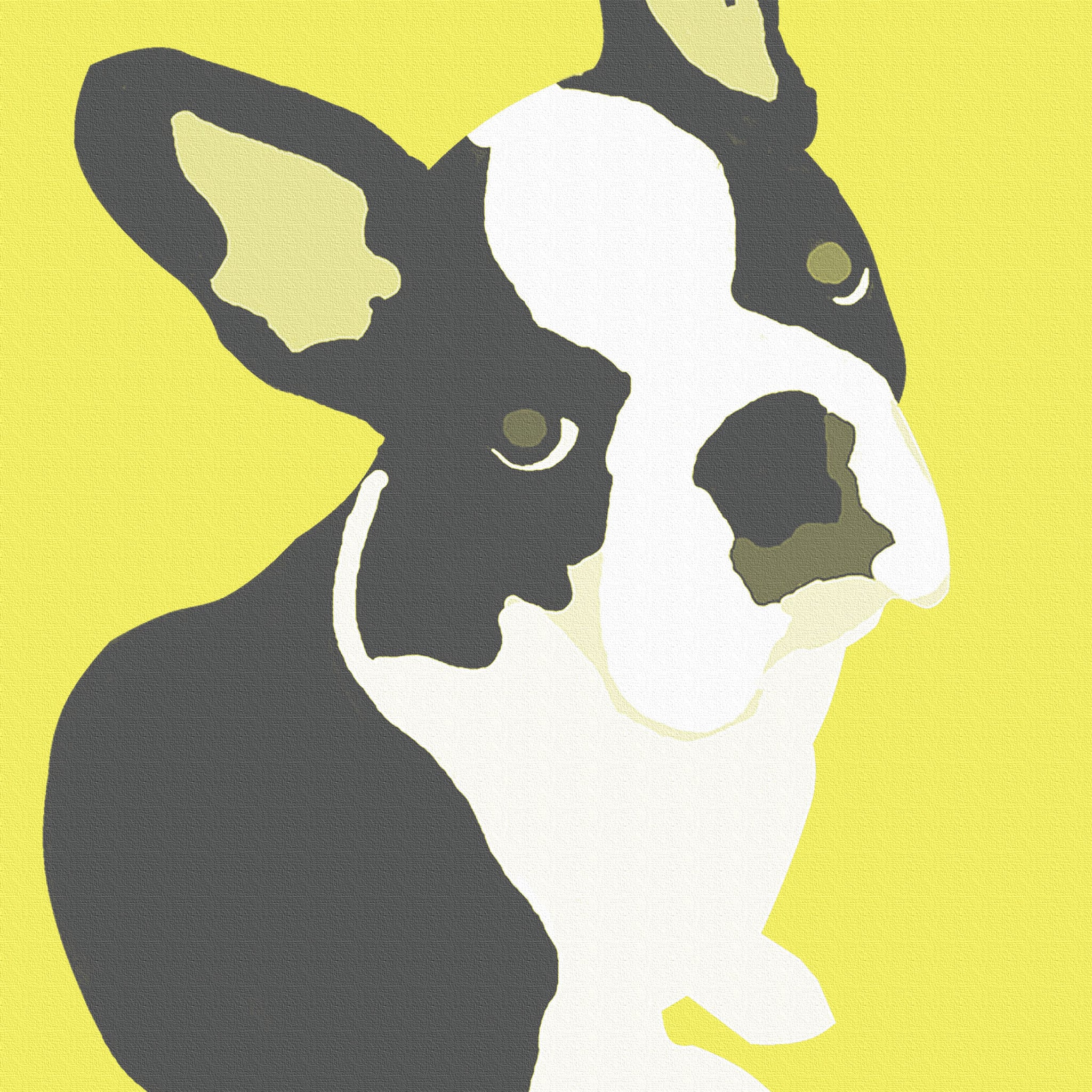 フレンチブルドッグモチーフの壁飾り、インテリア ポスター アート pop