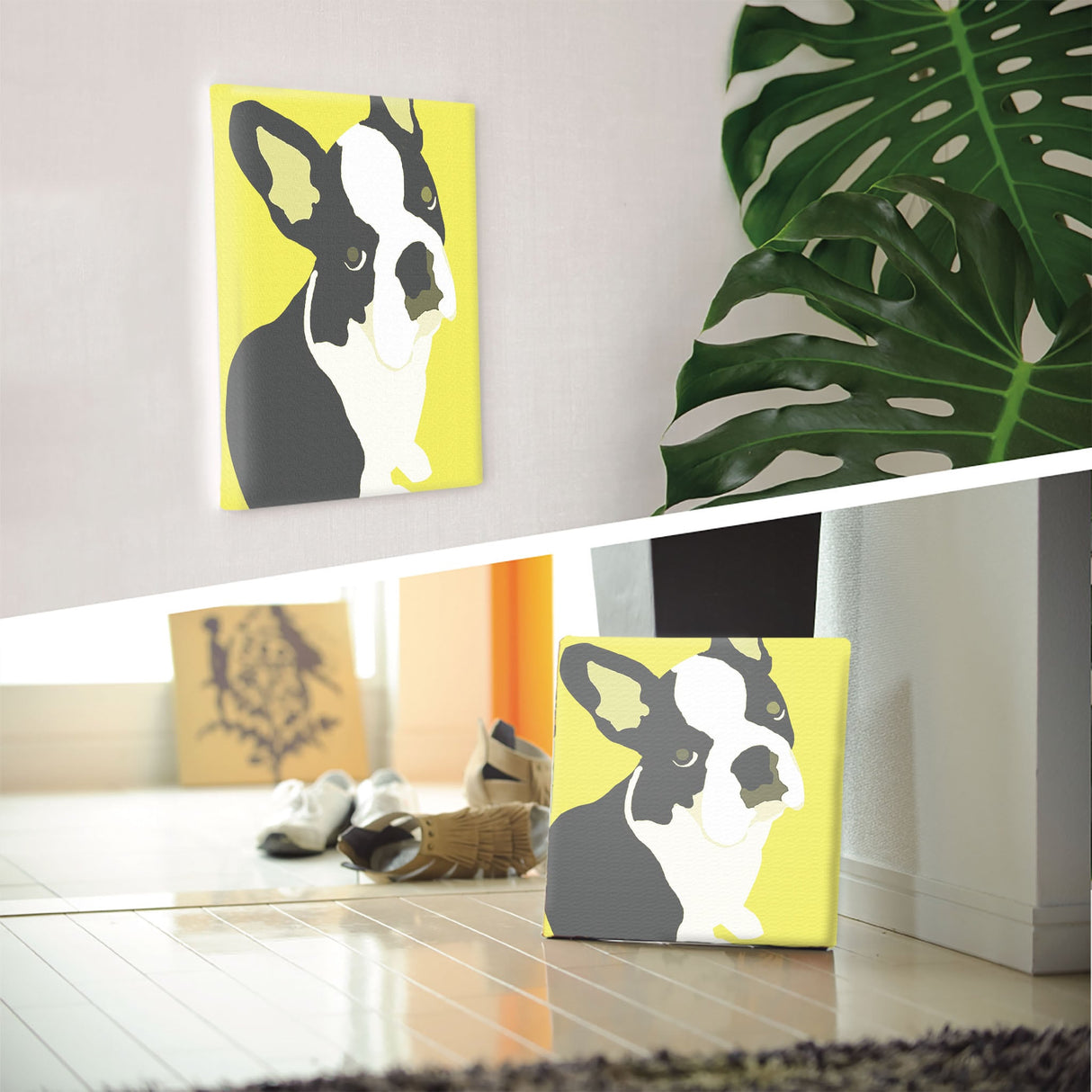 French bulldog motif wall decoration, interior poster art pop-0030-ye