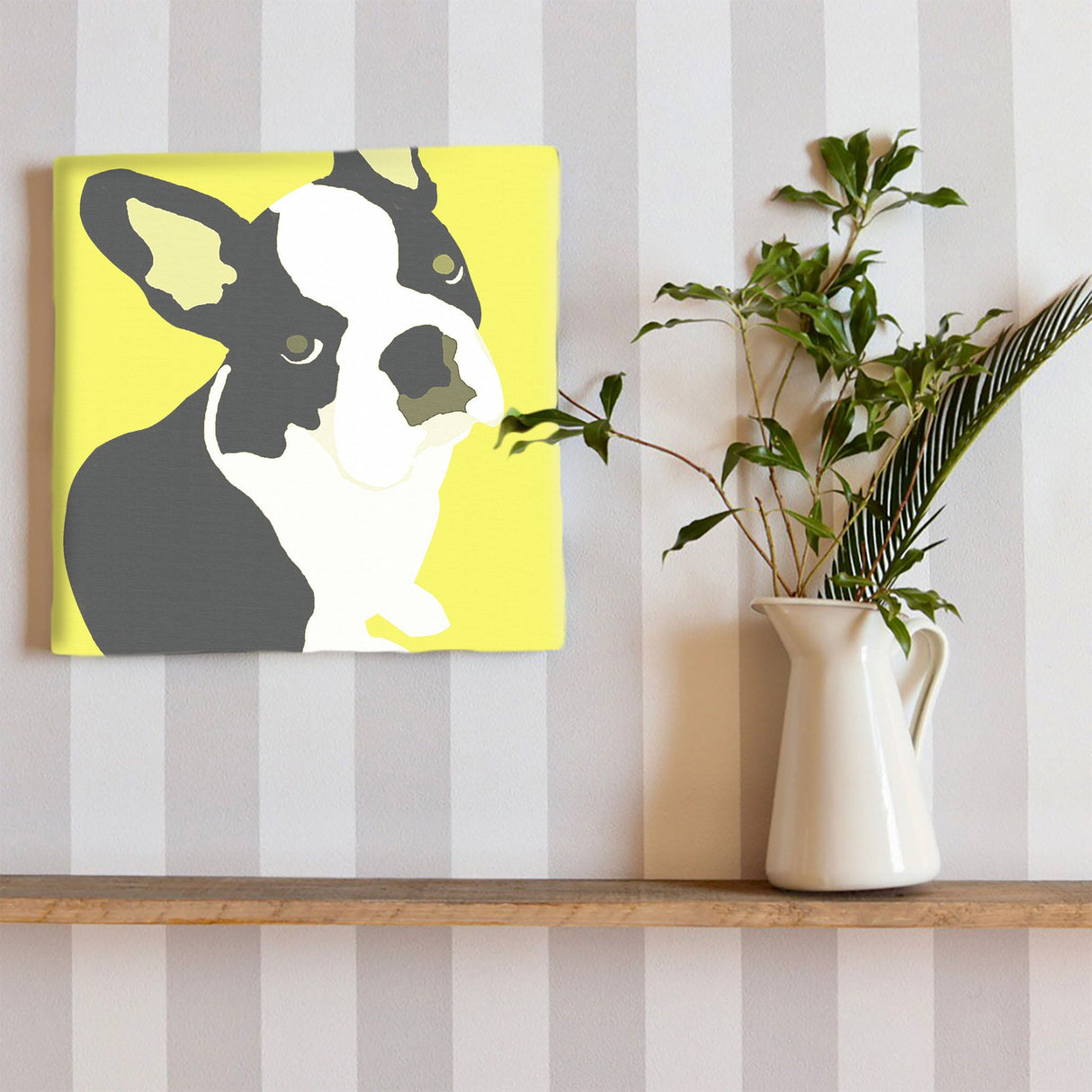 French bulldog motif wall decoration, interior poster art pop-0030-ye