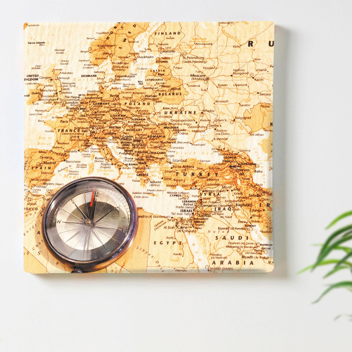 European map art board, small items, interior decoration, pop-0082