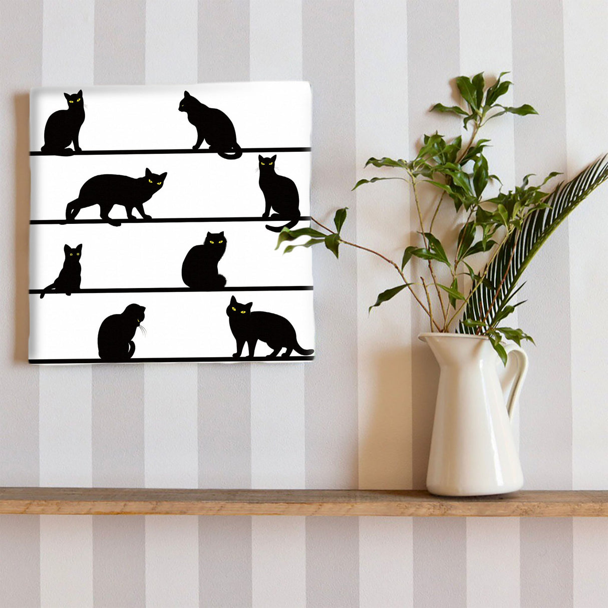 Black cat art board, accessories, interior