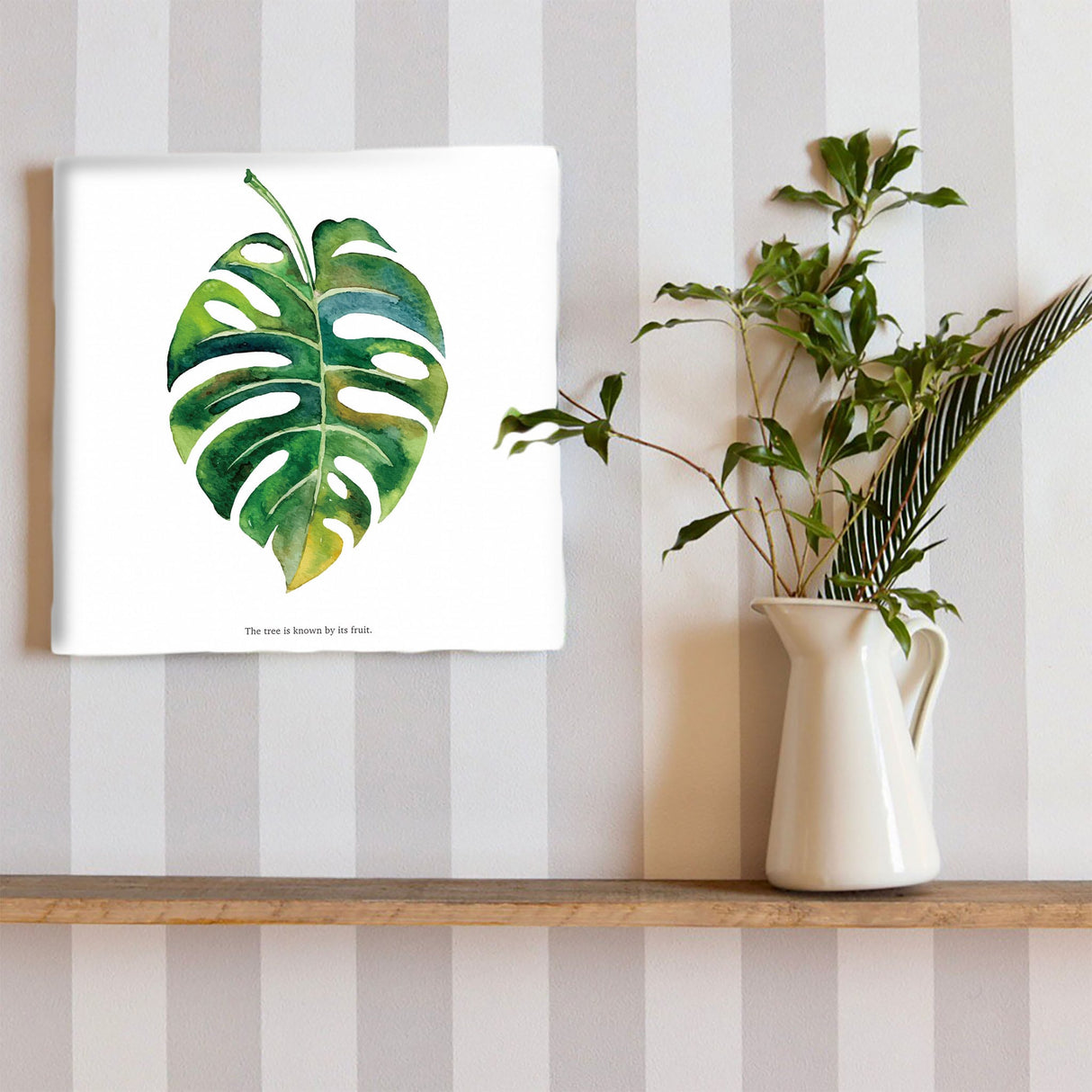 Wall decor with ornamental plants, interior goods, art, simple and modern, pop-0103