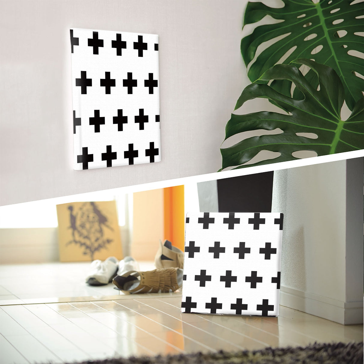 Geometric pattern art panel Interior goods Art Simple modern pop-0104-wh