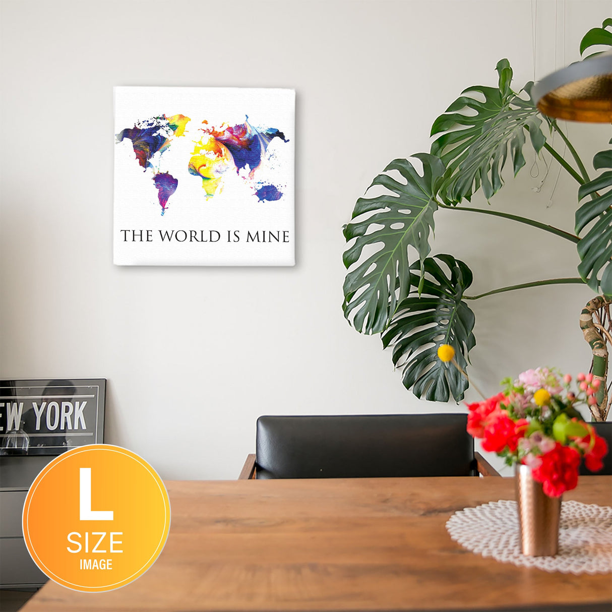 World map wall art Interior goods Art Pop art pop-1610-002