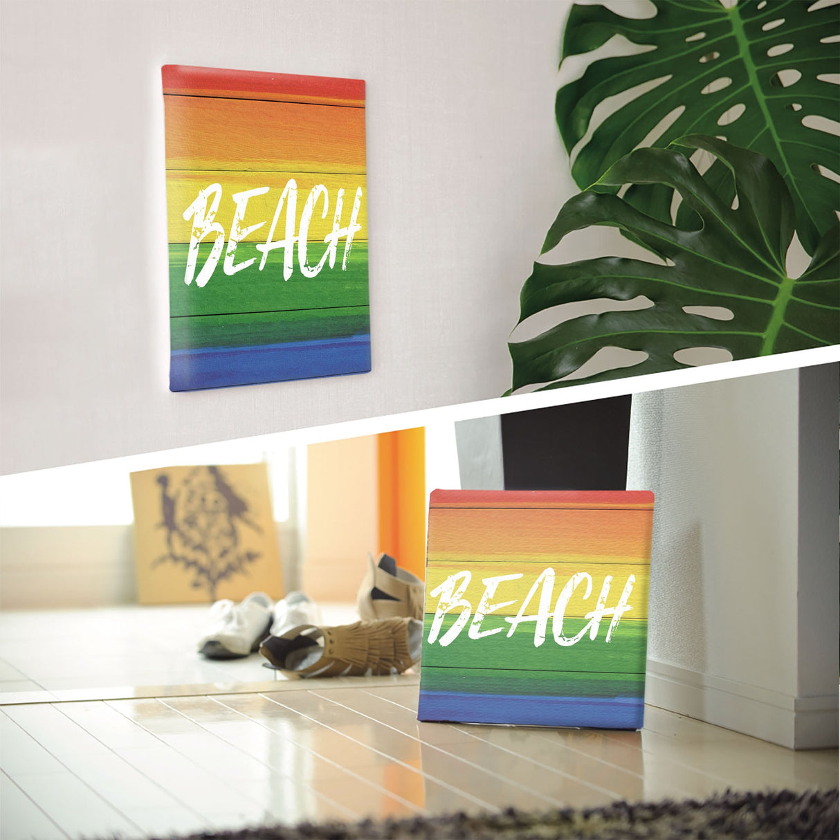 Rainbow wall art interior decoration art Hawaii BEACH popa-1703-02