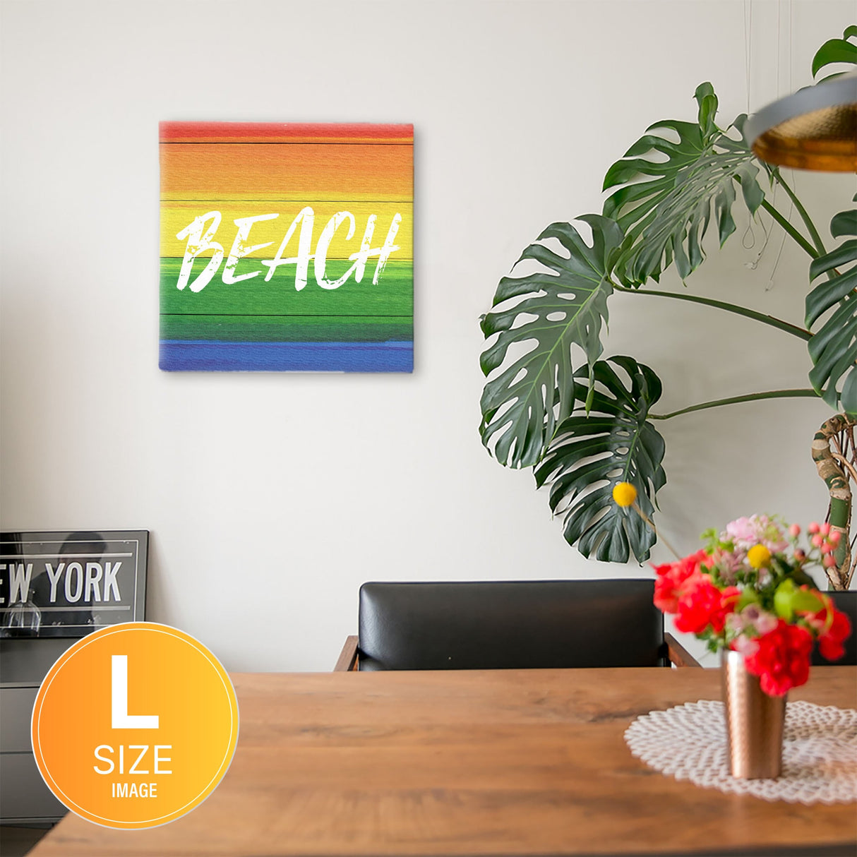 Rainbow wall art interior decoration art Hawaii BEACH popa-1703-02